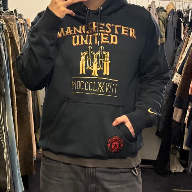 나이키 맨체스터 유나이티드 맨유 올드트레포트 금색 골드 축구 스웻 후드 