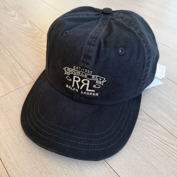 RRL 더블알엘 랜치 로고 볼 캡 블랙