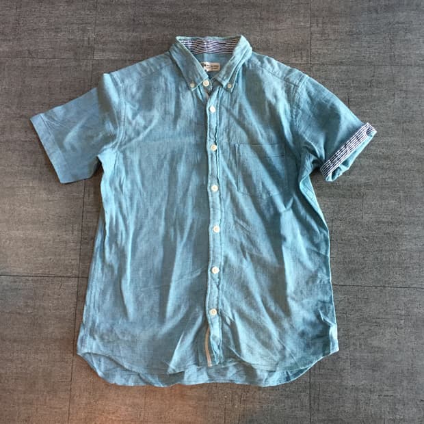 일본 Naturalstory 올드스쿨아메카지 시골너드남 레이어드반팔셔츠