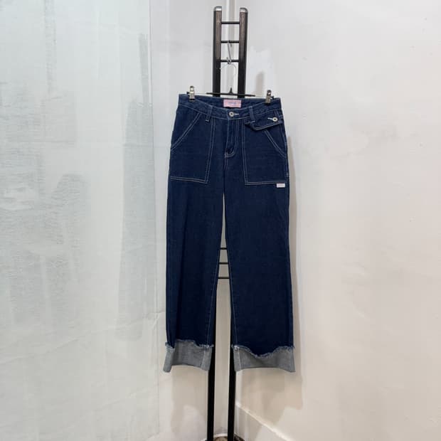 (S)로라로라 rolarola 롤업 진청데님 청바지 4503