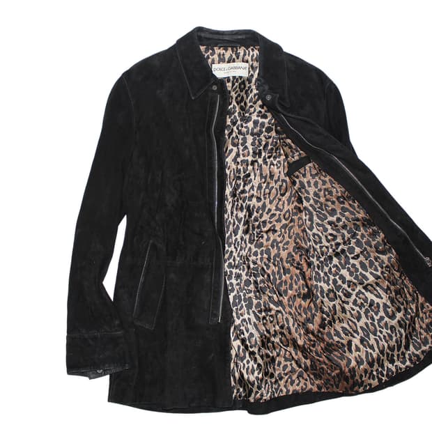 90s Dolce&Gabbana VeraPelle Leather Coat