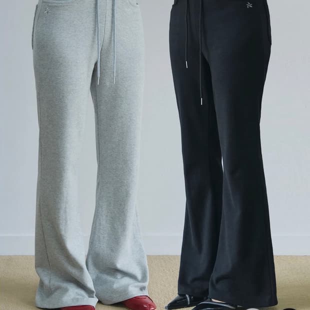 슬릭글로우 부츠컷 트레이닝 팬츠 블랙 s