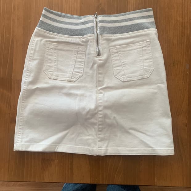 빈티지 화이트 미니스커트 
