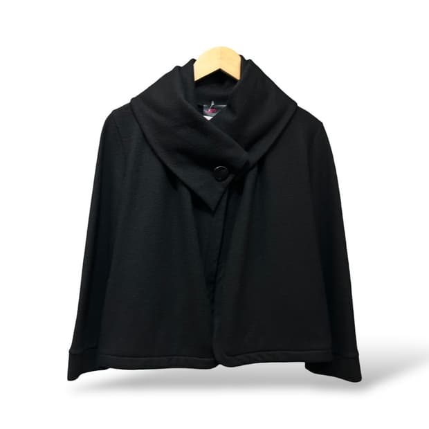 레이빔즈 버튼 넥 울 자켓