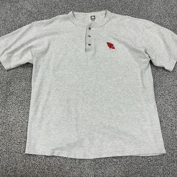 90s COTTON DELUXE USA 싱슬스티치 헨리넥