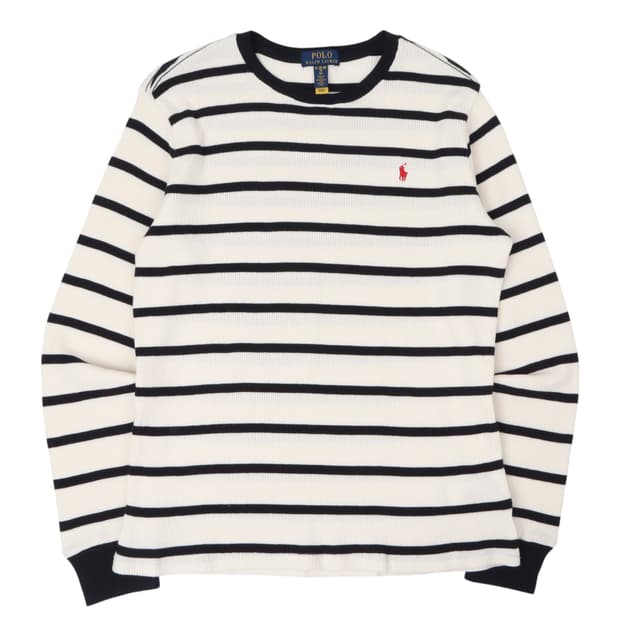 폴로 랄프로렌 와플 스트라이프 니트 롱슬리브