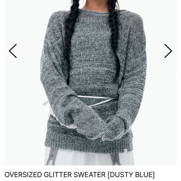 뚜오미오 오버사이즈 글리터 스웨터 