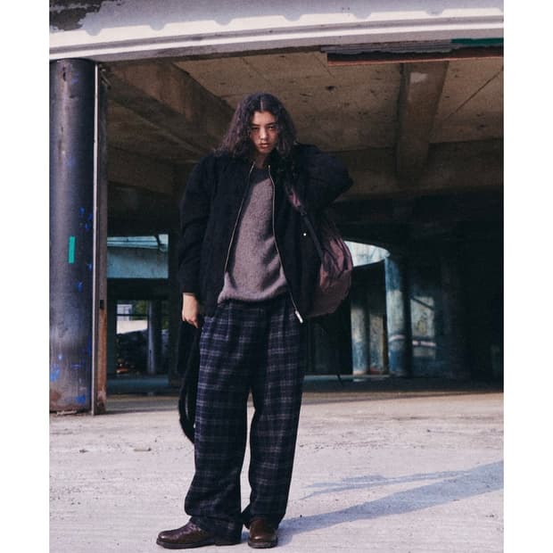 샌드사운드 체크 팬츠 네이비 2 사이즈