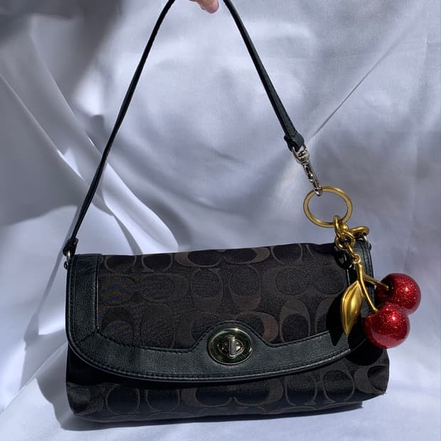 🖤 Coach 블랙 턴락 파우치 백