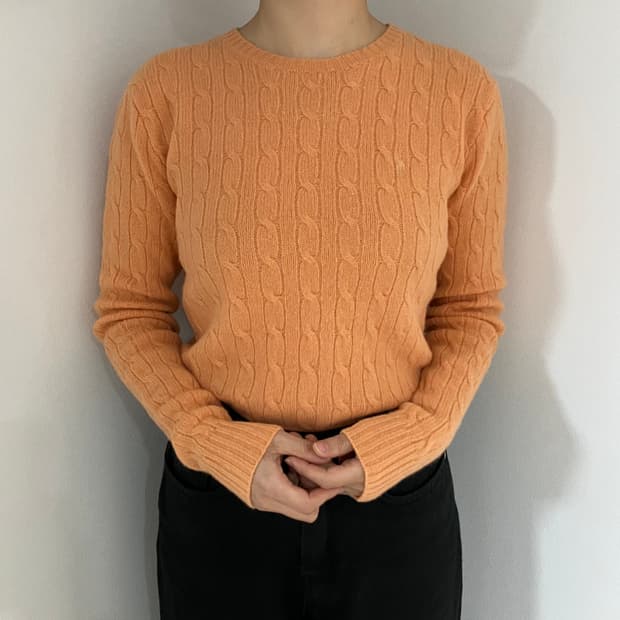 폴로 랄프로렌 램스울 니트 오렌지