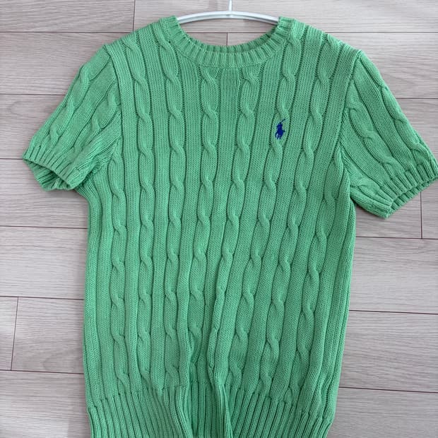 폴로 랄프로렌 케이블 반팔 니트 M 민트