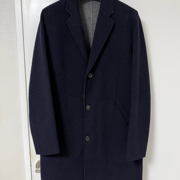 띠어리 들랭시 디바이스 울 캐시미어 코트 / 네이비 / L