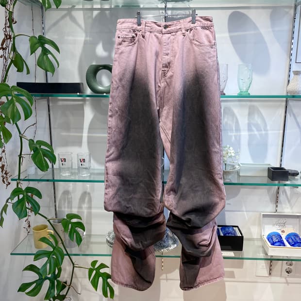 와이프로젝트 draped cuff denim pants