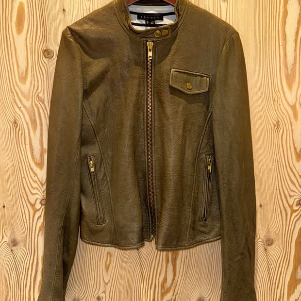 띠어리 램스킨 라이더 자켓