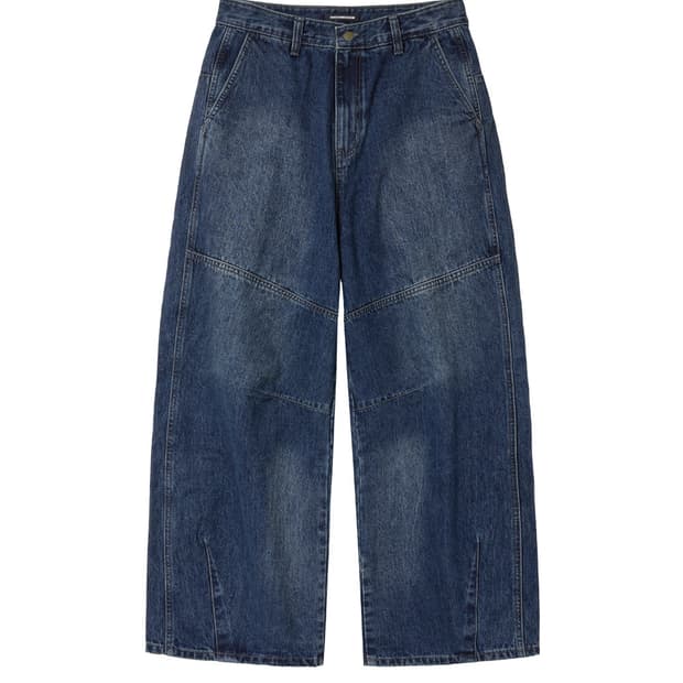 해칭룸 Wide Line Jeans Blue