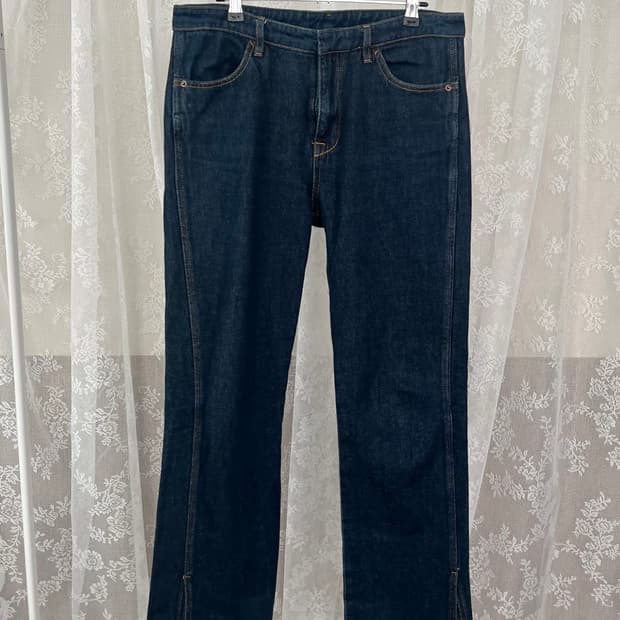 38) 마시모두띠 슬릿 데님 청바지 진청