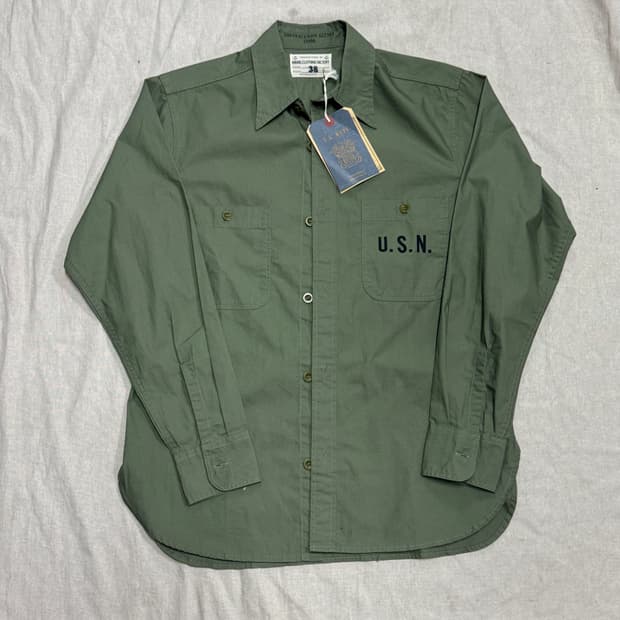 브론슨 USN 카키 밀리터리 셔츠 38(95)