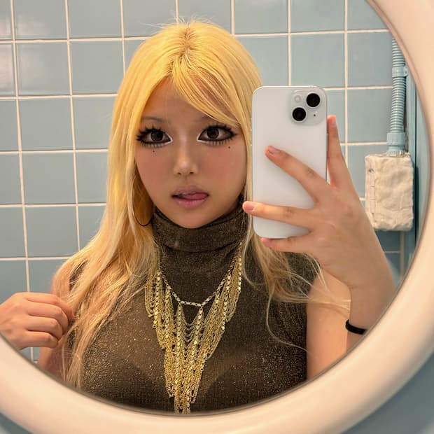 오네갸루 카키 목티 터틀넥 민소매 크로셰 가디건 탑