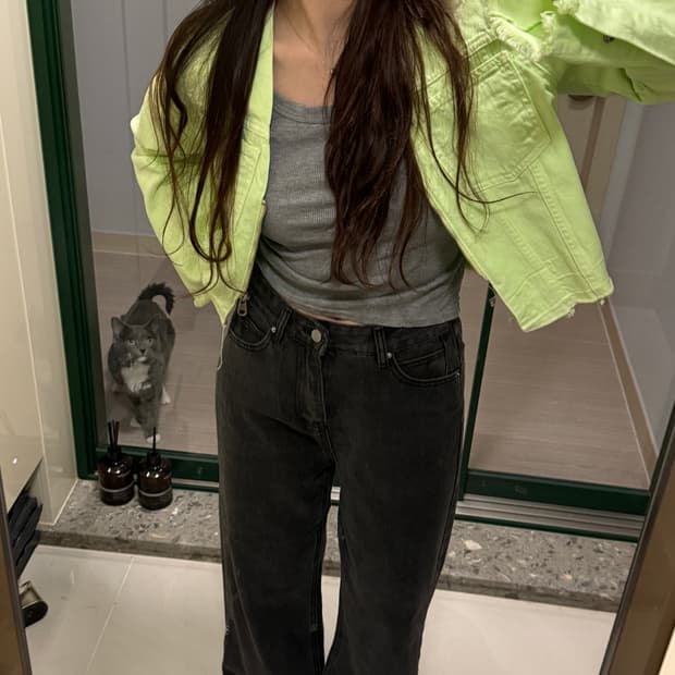 더일마 연두코튼자켓