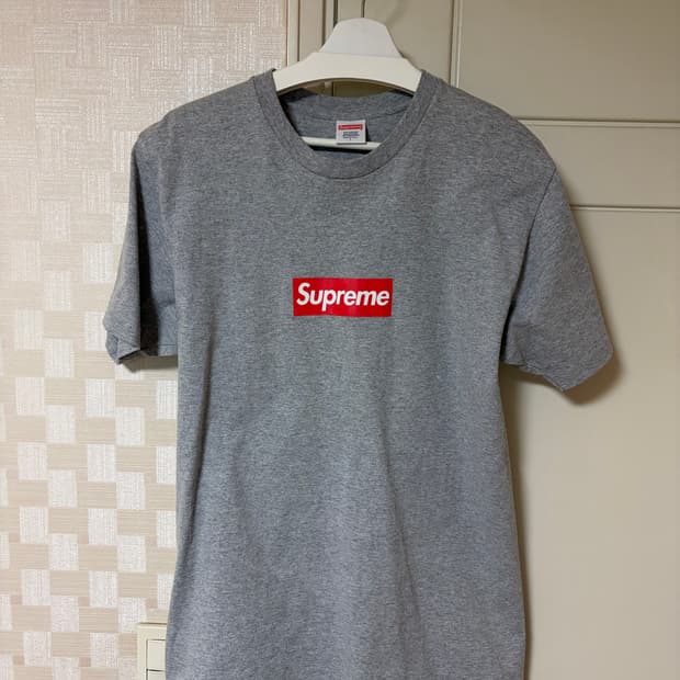 슈프림 20주년 박스로고 그레이 L