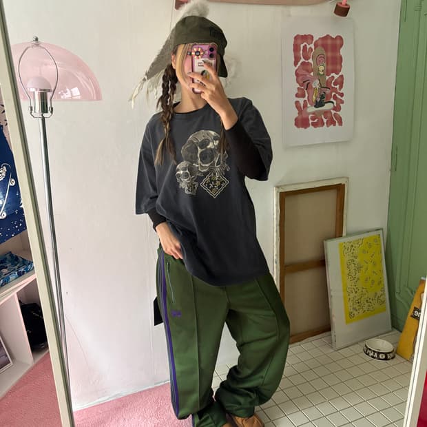 Needles 올리브 트레닝팬츠