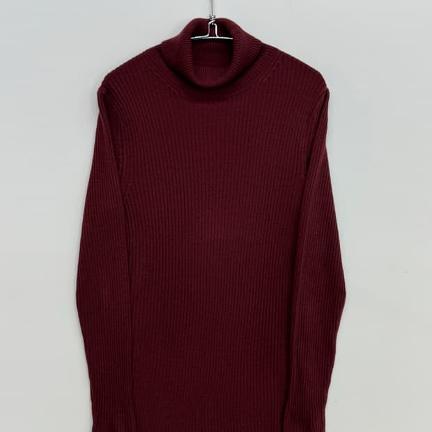 UNIQLO 유니클로 목폴라 니트 버건디