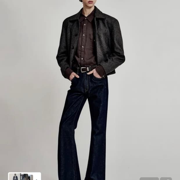 엘무드 잔느 인디고 팬츠 48 (새상품급)