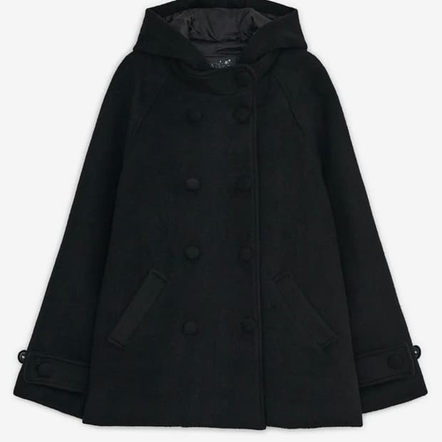 허그유어스킨 후드 하프 코트