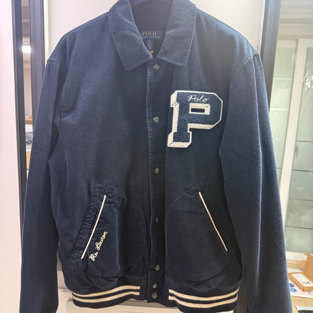폴로 코듀로이 레터 자켓 L사이즈