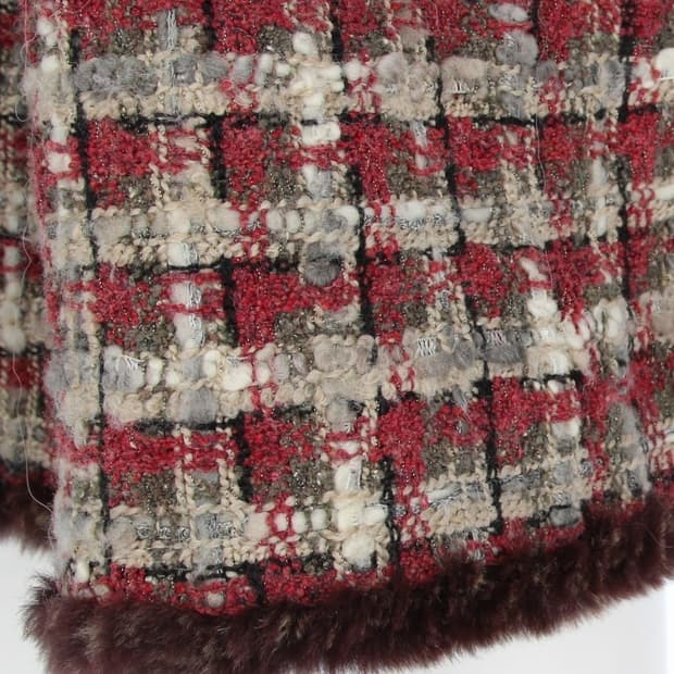 [BEST] 샤넬(CHANEL) 트위드 퍼 트리밍 미디 스커트
