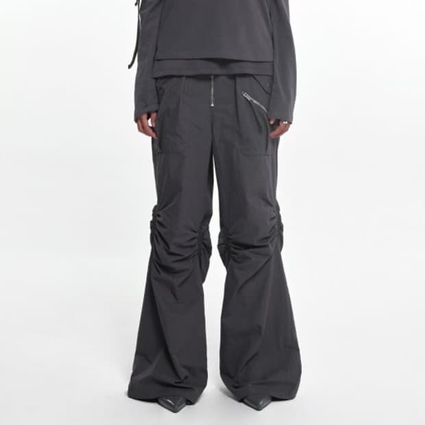 나체 NACHE EXPOSURE ZIP DETAIL PANTS 차콜
