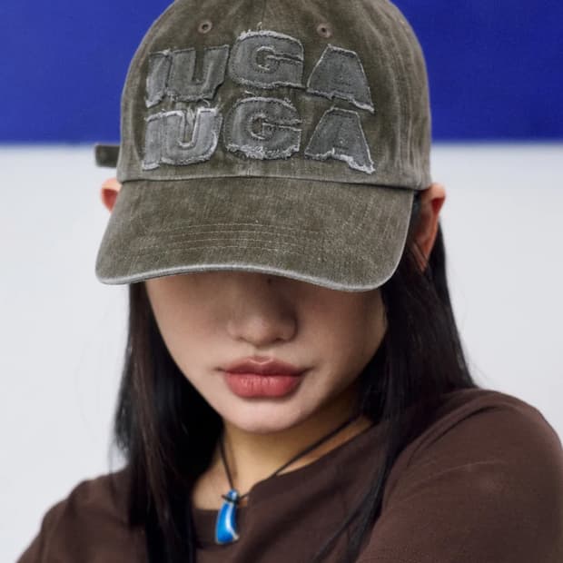 이우가마카라스 Washed Patch Ball Cap (Khaki)