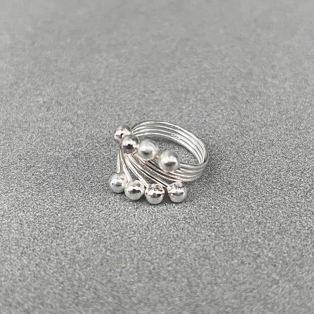 silver925 point ring