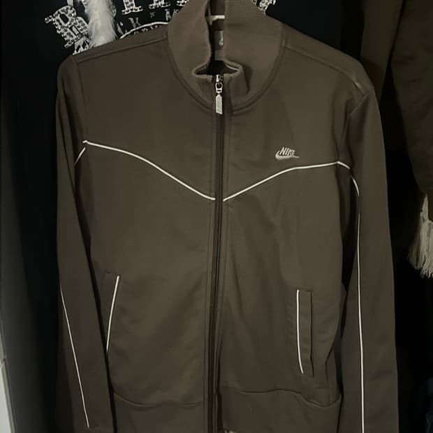 빈티지 나이키 카키 져지 집업