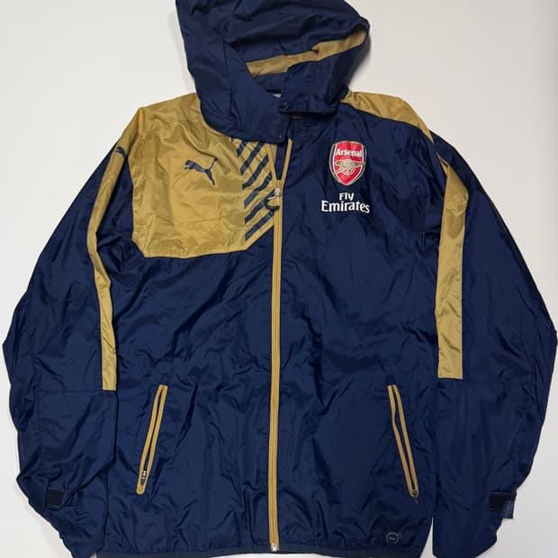 푸마 Puma 아스날 라이트 웨이트 후드 바람막이 L