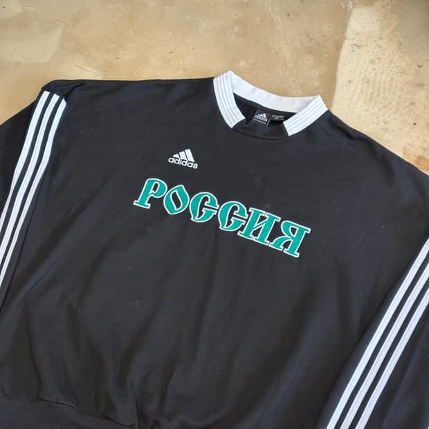 L 아디다스 18fw 고샤 블랙 맨투맨