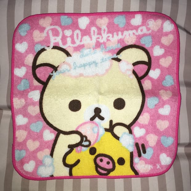 [새상품] san-x 코리락쿠마 rilakkuma 키이로이토리 미니 수건