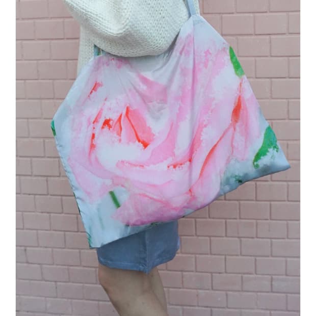 Nuuanu Rose Tote Bag Pink