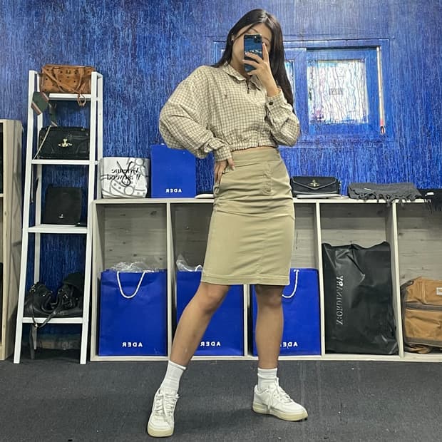 폴로 랄프로렌 베이지 코튼 스커트 2