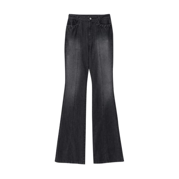 ETMON 에트몽 아일렛 포인트 부츠컷 데님 팬츠