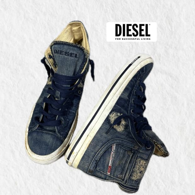 Diesel 디젤 데님 하이컷 스니커즈 맨즈 270