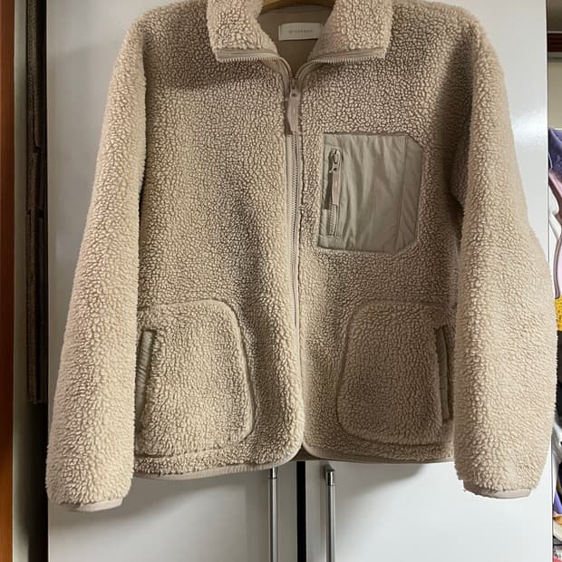 지오다노 플리스 집업 자켓 베이지M