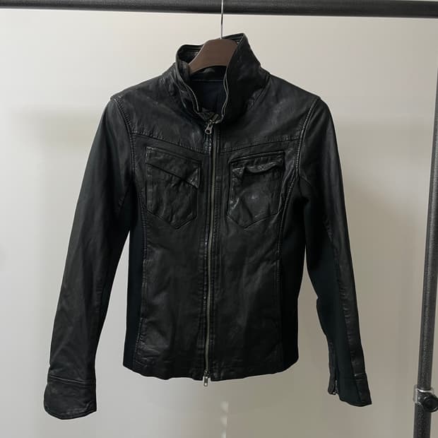 (95) 하이넥 락시크 양가죽 투웨이 가죽자켓