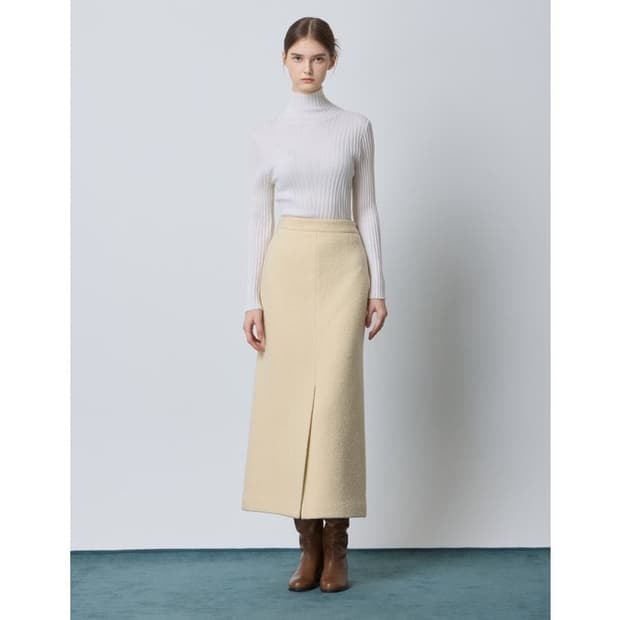 [55] cc콜렉트 씨씨콜렉트 부클 H라인 슬릿 롱스커트