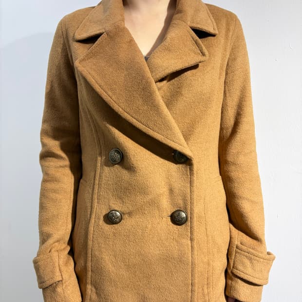 일본 빈티지 one way 모리걸 더블 버튼 카라 숏코트