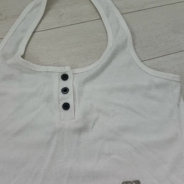 odor 홀터 슬리브리스 white
