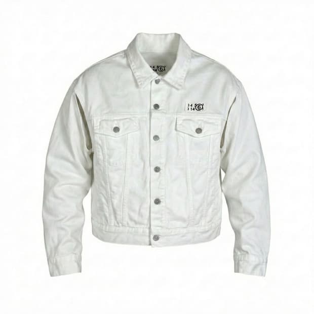 mm6 cut out denim jacket