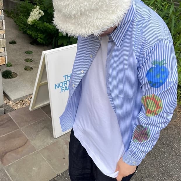 꼼데가르송 옴므 밴딩 데님 팬츠 M /네이비