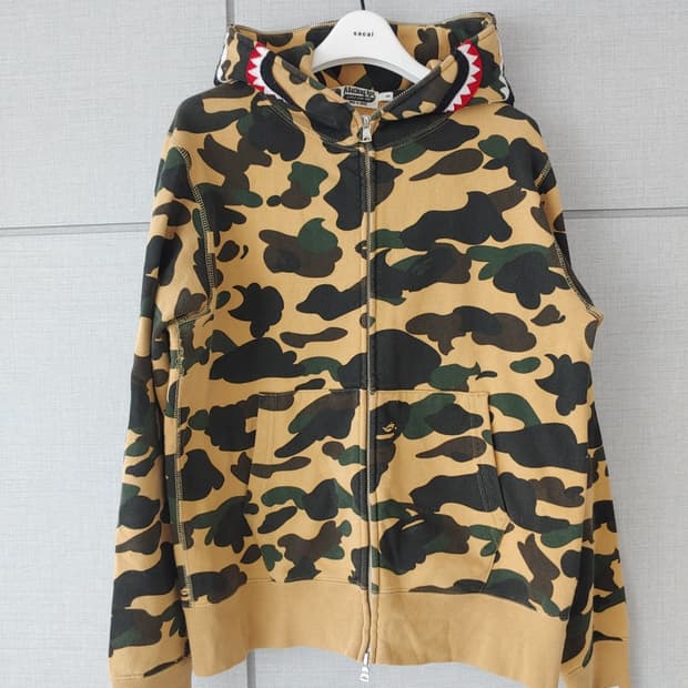 [S] 베이프 1ST 황계 샤크 후드집업