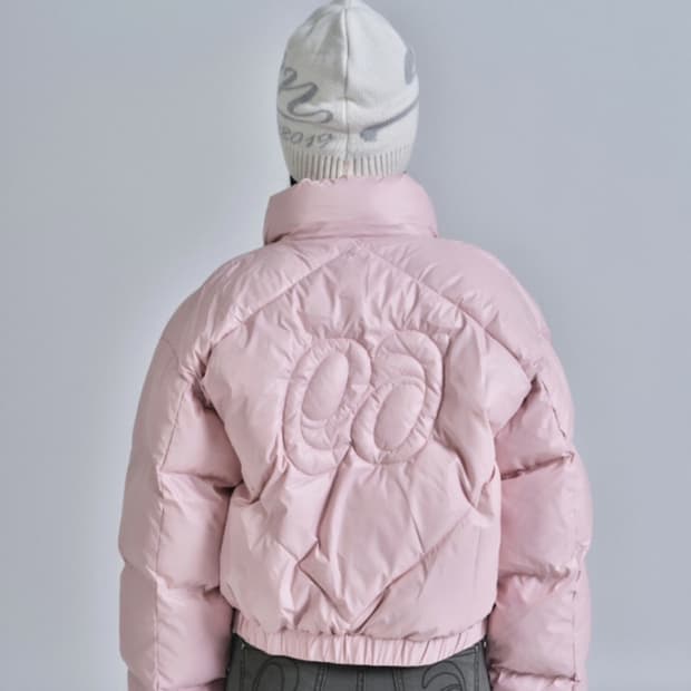 애즈온 푸퍼자켓 핑크 패딩